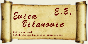 Evica Bilanović vizit kartica